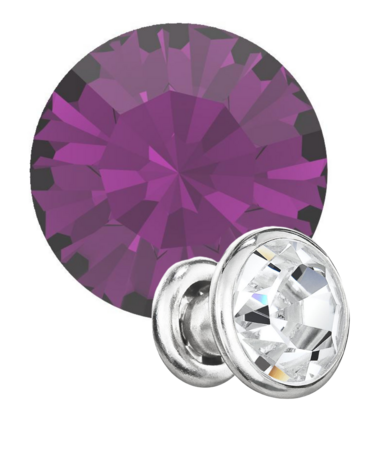 Preciosa Rivets silver - Amethyst 20050 