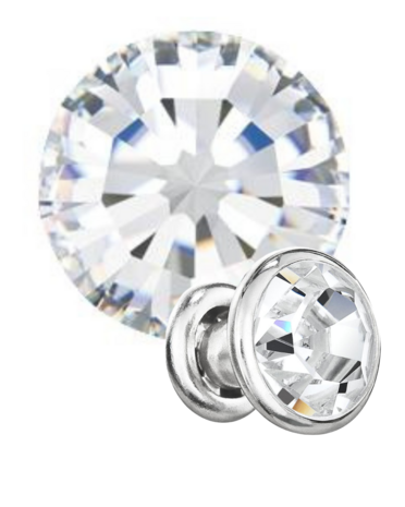 Preciosa Rivets silver - Crystal 00030