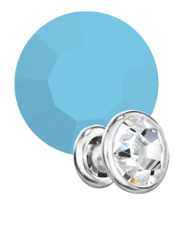Preciosa Rivets silver - Turquoise 63030