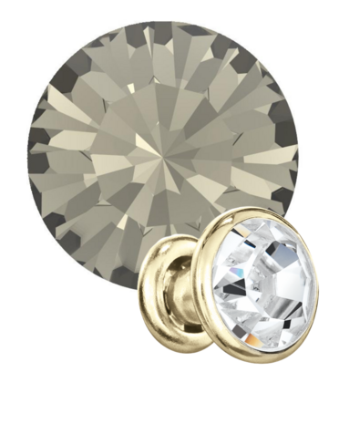 Preciosa Rivets gold - Black Diamond 40010