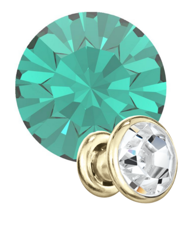 Preciosa Rivets gold - Blue Zircon 60230