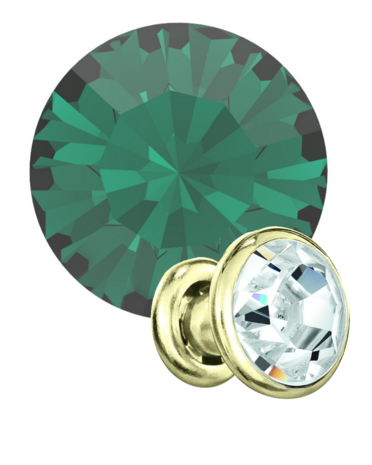 Preciosa Rivets gold - Emerald 50730