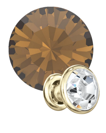 Preciosa Rivets gold - Smoked Topaz 10220