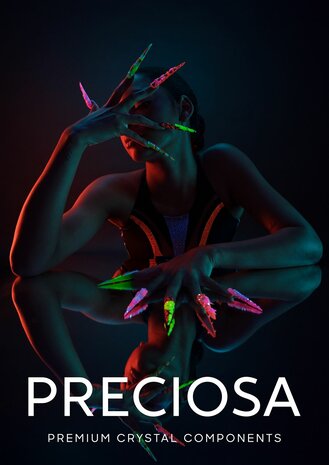 Preciosa Chaton Rose MAXIMA - Crystal Neon Violet DF 00030 (SS10 - SS20) Glow in the Dark - per 1440 stuks (10 gross)