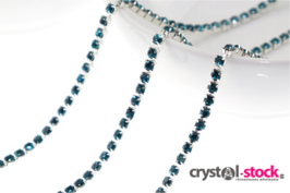 Strassketting Blue Zircon Silver Cup - 2.8mm (SS10)