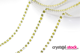 Strassketting Citrine Silver Cup - 2.8mm (SS10) 