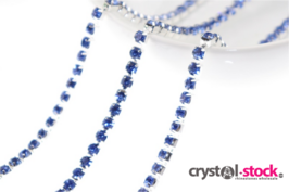 Strassketting Light Sapphire Silver Cup - 2.8mm (SS10)