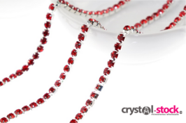 Strassketting Light Siam Silver Cup - 2.8mm (SS10)