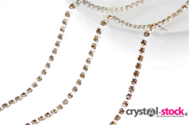 Strassketting Light Topaz Silver Cup - 2.8mm (SS10)