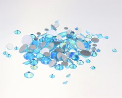 Superior Glamour non-hotfix steentjes - Aquamarine AB (SS5 - SS20)