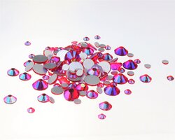 Superior Glamour non-hotfix steentjes - Light Siam AB (SS5 - SS20) per 1440 stuks (10 gross)