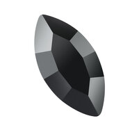 Preciosa Navette MAXIMA - Jet U 23980 (8 x 4 mm) - per 720 stuks (5 gross)