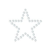 Eenvoudige ster (32.4 x 32.2 x 1.5mm) - Preciosa Transfer - Chaton Rose MAXIMA HF (ss6) Crystal (per 10 stuks)