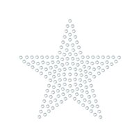 Ster (70.2 x 68.7 x 1.5mm) - Preciosa Transfer - Chaton Rose MAXIMA HF (ss8) Crystal (per 10 stuks)