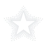 Stralende Ster (163.5 x 147.9 x 1.5mm) - Preciosa Transfer - Chaton Rose MAXIMA HF (ss10) Crystal (per 10 stuks)