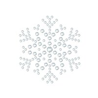 Sneeuwvlok (50 x 55 x 1.5mm) - Preciosa Transfer - Chaton Rose MAXIMA HF (ss6, ss12, ss20) Crystal (per 10 stuks)