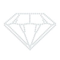 Diamantvorm (46.6 x 59.8 x 1.5mm) - Preciosa Transfer - Chaton Rose MAXIMA HF (ss6) Crystal (per 10 stuks)