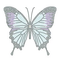 Swallowtail Butterfly (216 x 200 x 1.5mm) - Preciosa Transfer - Chaton Rose MAXIMA HF (ss6, ss8, ss10) per 3 stuks