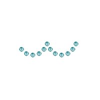 Loopy Stripe (32.6 x 8.6 x 1.5mm) - Preciosa Transfer - Chaton Rose MAXIMA HF (ss8) Smoked Sapphire (per 10 stuks)