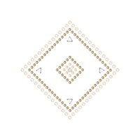Byzantine Square (107.9 x 107.9 x 1.5mm) - Preciosa Transfer - MAXIMA FB HF - (per 10 stuks)
