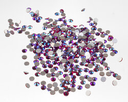 Superior Glamour non-hotfix steentjes - Fuchsia AB (SS5 - SS20) per 1440 stuks (10 gross)