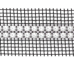 Metal Banding - Crystal - 2 rijen - per 10 meter 