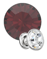 Preciosa Rivets silver - Burgundy 90100