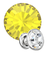 Preciosa Rivets silver - Citrine 80310