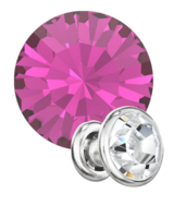 Preciosa Rivets silver - Fuchsia 70350