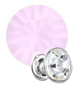 Preciosa Rivets silver - Rose Opal 71350