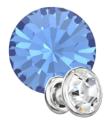 Preciosa Rivets silver - Sapphire 30050