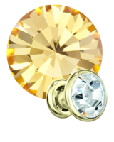 Preciosa Rivets gold - Light Topaz 10020